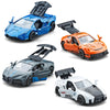 KIDAMI Racing Cars Toy Vehicles Set, Die Cast Matel Toys Cars with Pull Back & Doors Openable for Toddlers, Boys, Girls Educatio