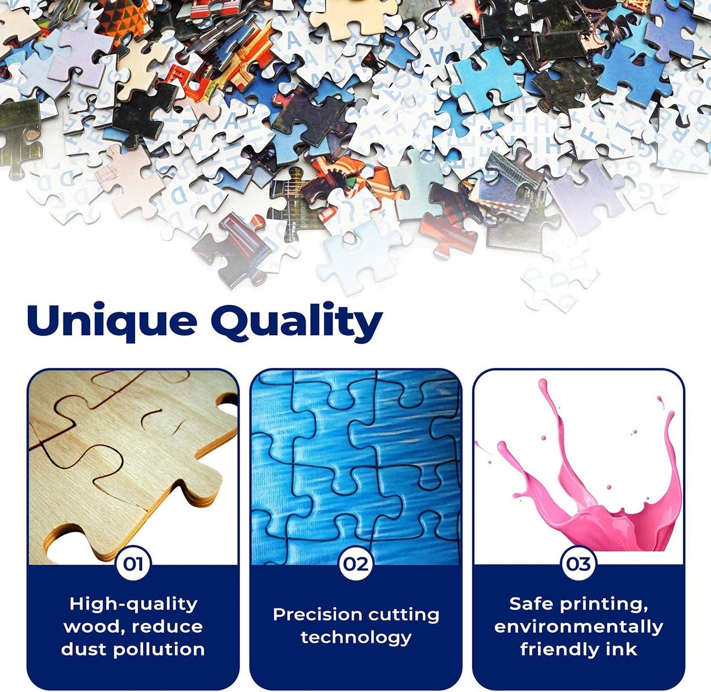 Puzzles For Adults 1000 Piece-Easter Egg Biscuits-Wooden Puzzles-Puzzle Hands-On Game-Family Decoration (1000 Piece, 003)