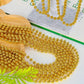 144PCS Mardi Gras Beads, Gold Bead Necklace Christmas Stuff, 33'' Mardi Gras Beads Necklace Costume Bulk, Festival Parade Throw