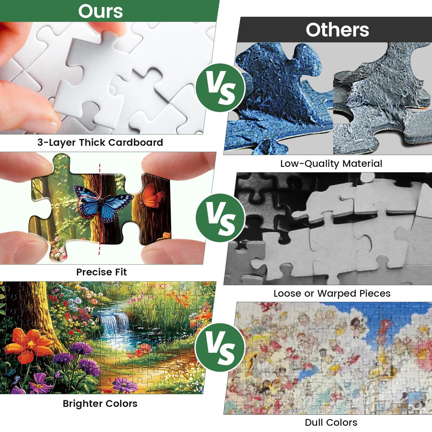 500 Piece Jigsaw Puzzle for mature-themeds  Forest Butterfly Jigsaw Puzzle 500 Piece Forest Jigsaw Puzzles for mature-themed Butterfly Puzzles for mature-themeds - Challenging Family Activity Gift 20.5 x 15 Inch