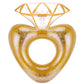 MoKo Inflatable Pool Floats for Adults, Clearance Bachelorette Party Decorations Heart Shaped Swim Ring Summer Swimming Tube Wat