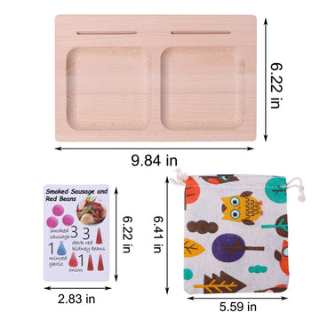 Candywood Large Set Full Rainbow Color Style Wooden Loose Parts Sensory Play Toys For 3 4 5 Boys & Girls(New Board)