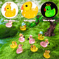 GGSTDDUP 80 Pcs Mini Resin Flamingo Ducks  Luminous Tiny Ducks Figurines to Hide  Miniature Pink Flamingo Glow in The Dark for DIY Landscape  Fairy Garden  Dollhouse  Aquarium  Cake Decor (8 Styles)