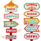 20 Pieces Carnival Decorations Circus Theme Party Directional Signs Carnival Party Signs Welcome to The Circus for Kids Carnival