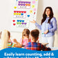 Coogam Magnetic Ten Frame Set, Math Manipulative Games For Kids With 6 Ten Frames 60 Magnetic Math Counters, Montessori Educational Toy Gift For Preschool Kindergarten 3 4 5 Year Old Toddlers