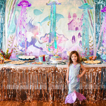 Cheerland Iridesccent Blue Purple Jellyfish Kit For Under The Sea Little Mermaid Party Decoration Centerpiece Hanging Jelly Fish