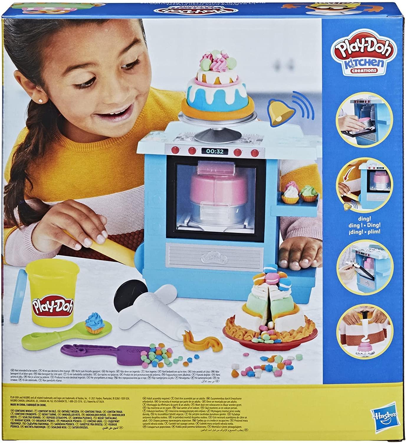 Play-Doh Kitchen Creations Rising Cake Oven Kitchen Playset, Play Kitchen Appliances, Preschool Toys, Kitchen Toys for 3 Year Ol