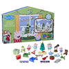 Peppa Pig Advent Calendar with 24 Surprise Toys & 4 Family Figures, Green, Model F5171, Ages 3 and Up