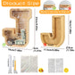 weallbuy Large Letter Piggy Bank for Kids Boys Girls Wooden Personalized Piggy Banks A-Z with Target Area Clear Alphabet Banknote Coin Banks for Gift Decoration Baptism (J)