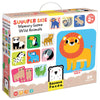 Banana Panda Suuuper Size Memory Game - Wild Animals - Classic Toddler Game Includes 24 Extra-Large Cards - Play Matching Games,