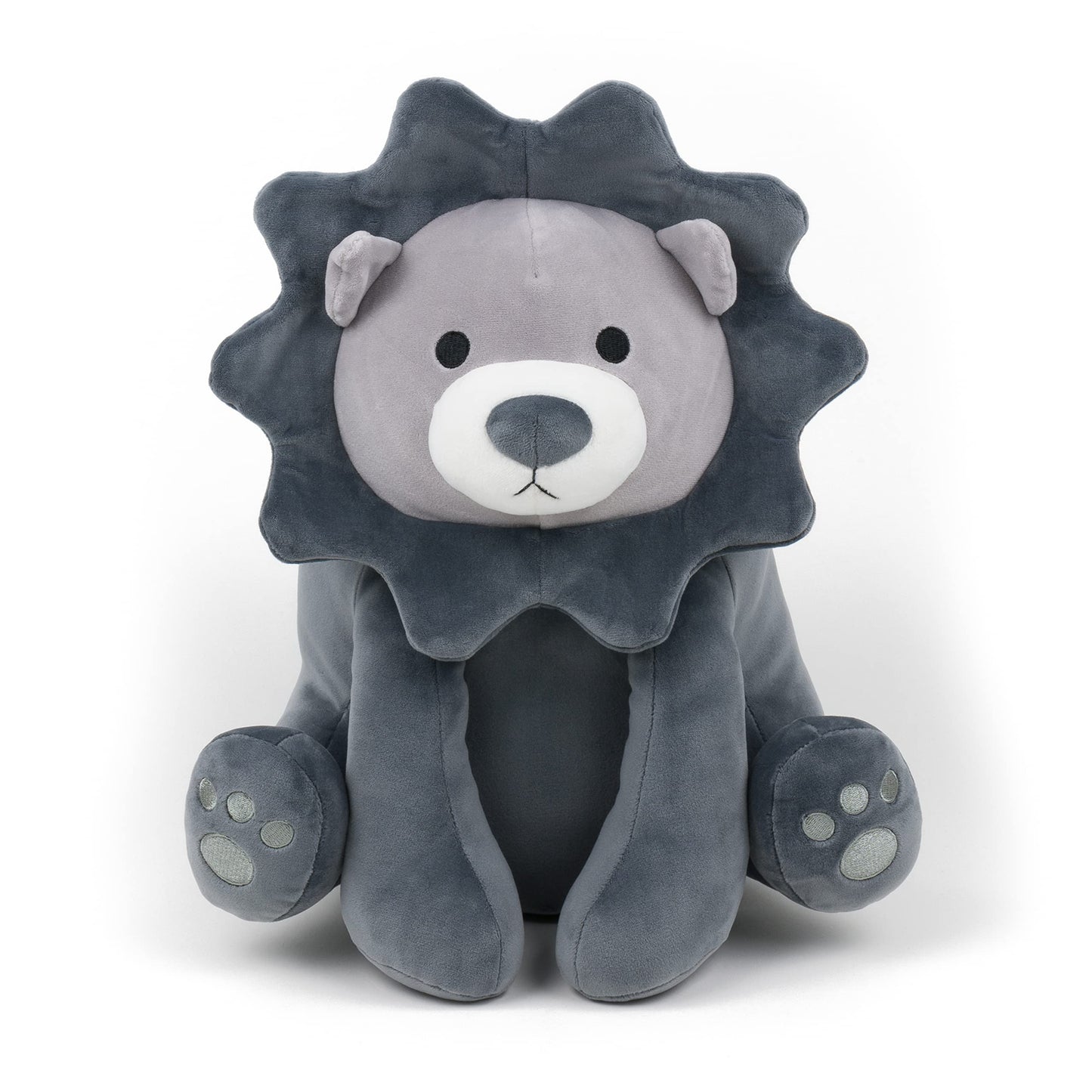 Snuggie Buggies Stuffed Animal Lion Gray | Ultra Soft Plushie Cute Stuffed Lion | Plush Safari Stuffed Animals For Kids