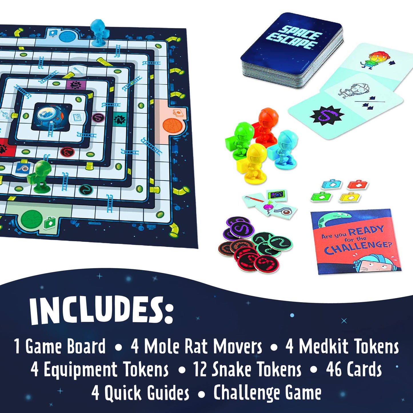 Peaceable Kingdom Space Escape – Cooperative Strategy Space Adventure Game By The Inventor Of Pandemic – Use Teamwork To Win! – Great For Families With Kids Ages 7 & Up