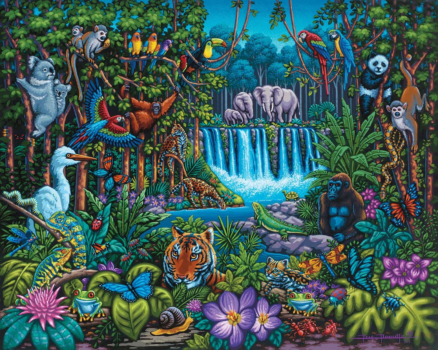 D·O·W·D·L·E Wild Jungle Jigsaw Puzzle - 1000 Piece - Copper Material - Model 10324