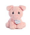 Aurora® Inspirational Precious Moments™ Bacon Piggy Stuffed Animal - Cherished Memories - Enduring Comfort - Pink 8.5 Inches