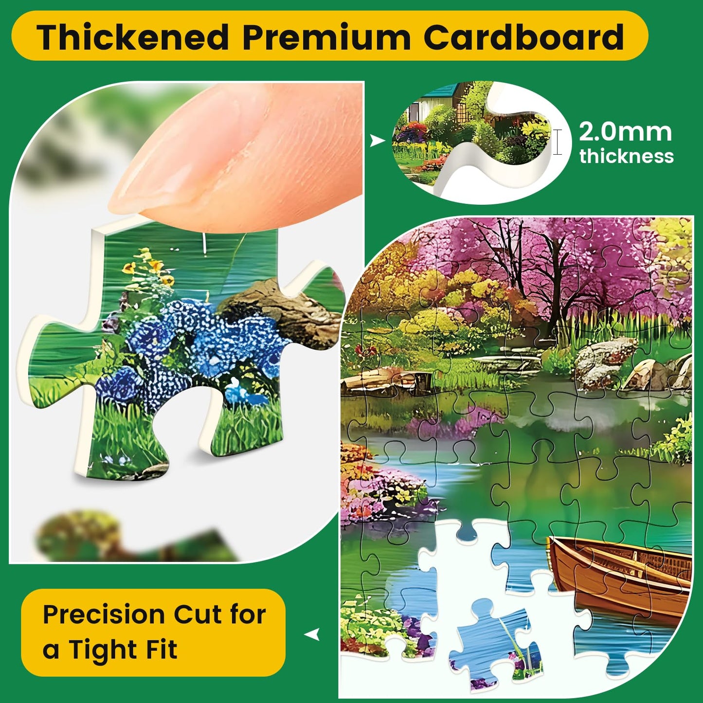 500 Piece Puzzle for mature-themed Large Piece Lake Landscape Puzzle for Kids Teen mature-themeds Unique Fun Dog Jigsaw Puzzle Challenging Family Activity Game Gift for Family  Friends  Men  Women  Seniors 20.5*15 In