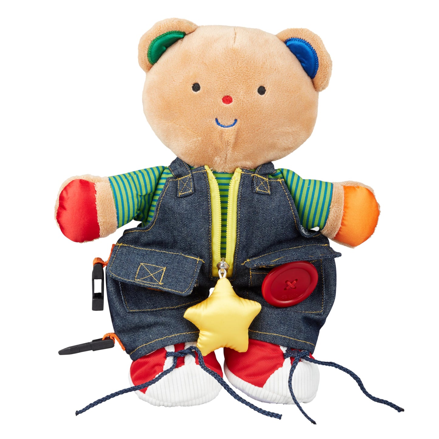 Melissa & Doug K'S Kids - Teddy Wear Stuffed Bear Educational Toy - Plush Bear Zipper And Button Learning Toy For Toddlers