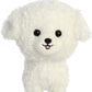 Aurora® Playful Teddy Pets™ Bichon Frise Stuffed Animal - Unique Design - Endless Play - White 6.5 Inches