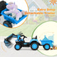 Mellcom Ride On Excavator, 12V Excavator Ride On Toy With Detachable Trailer, Electric Car With Remote Control, Kids Car With Di