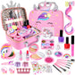 Giftinbox Kids Makeup Kit For Girl Toys, Washable Girls Makeup Kit For Kids With Unicorn Bag, Make Up Kit For Girls Toddler Prin