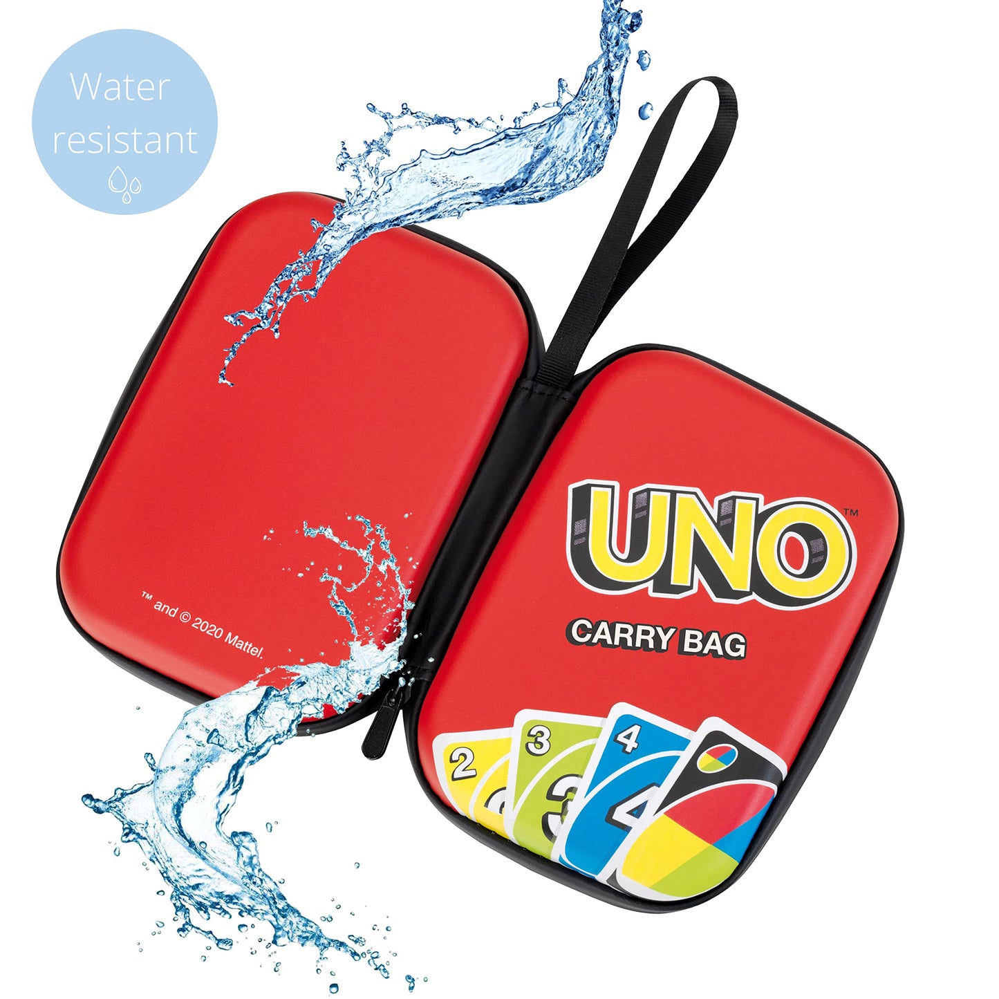 Klein Uno: Carry Bag - Holds Uno Game Cards, Stow The Game Instructions In The Mesh Compartment, Sturdy Zip Up Case