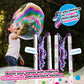 Wowmazing Giant Bubble Kit: Unicorn - Incl. Wand, 2 Big Bubble Concentrate Pouches And 8 Sun-Activated Magical Stickers | Outdoo