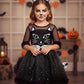 Neilyoshop Girls Cat Costume Kids Black Cat Dress Animals Costume Set For Halloween Dress up