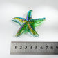 H&D HYALINE & DORA Glass Starfish Green Handmade Glass Sea Animal Figurine Mini Starfish Collectible Ornament for Beach Decor