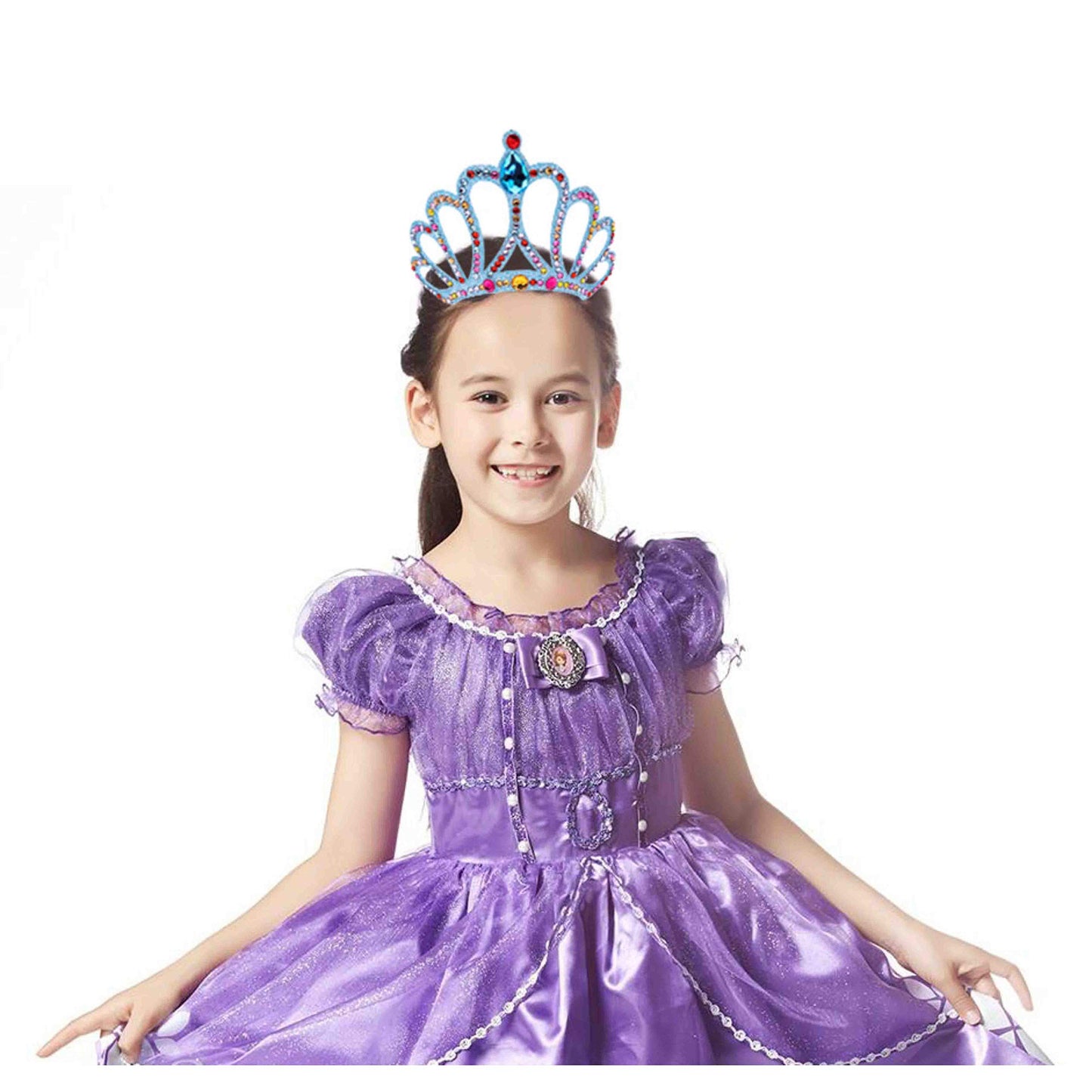 Richness DIY Party Crowns Foam Kids Tiaras Make Your Own Crowns with Jewel Stickers Party Favors for Kids Pack of 6