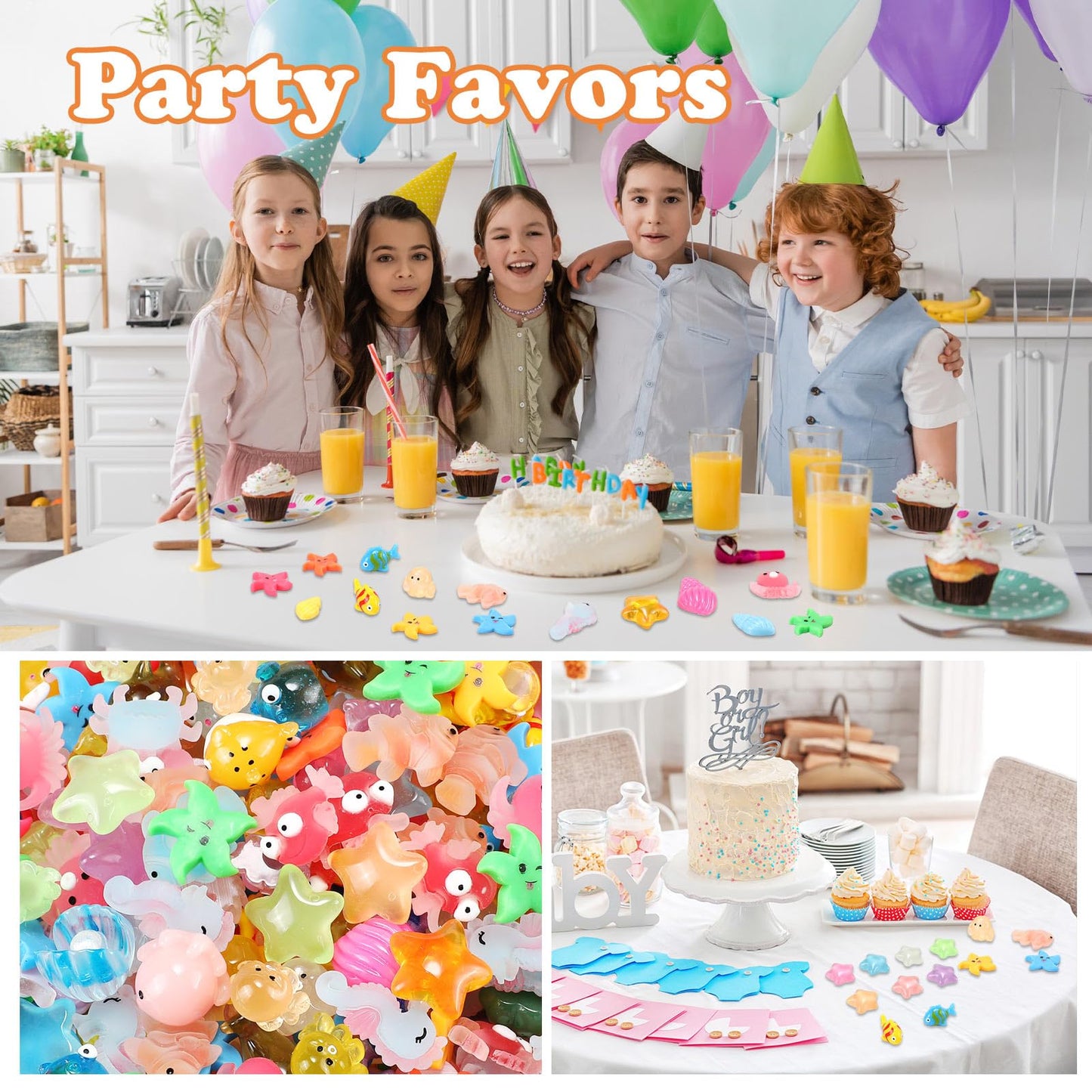 Barydat 400 Pcs Mini Resin Animals Figures Bulk For Pranks Tiny Hide Crafts Starfish Sea Animal Micro Landscape Aquarium Miniature Toys Stuff For Garden Valentine'S Day Party Favors Gifts Decoration