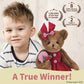 Bearington Collection Christa Cane Christmas Bear Stuffed Animal, 14 Inch, Teddy Bear Plush, Christmas Gift For Kids