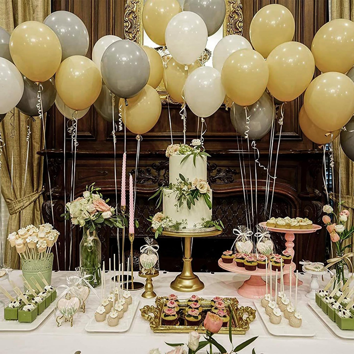 Partywoo Tan Balloons, 140 Pcs Boho Tan Balloons Different Sizes Pack Of 18 Inch 12 Inch 10 Inch 5 Inch Light Brown Balloons For Balloon Garland Or Balloon Arch As Birthday Party Decorations, Tan-F19