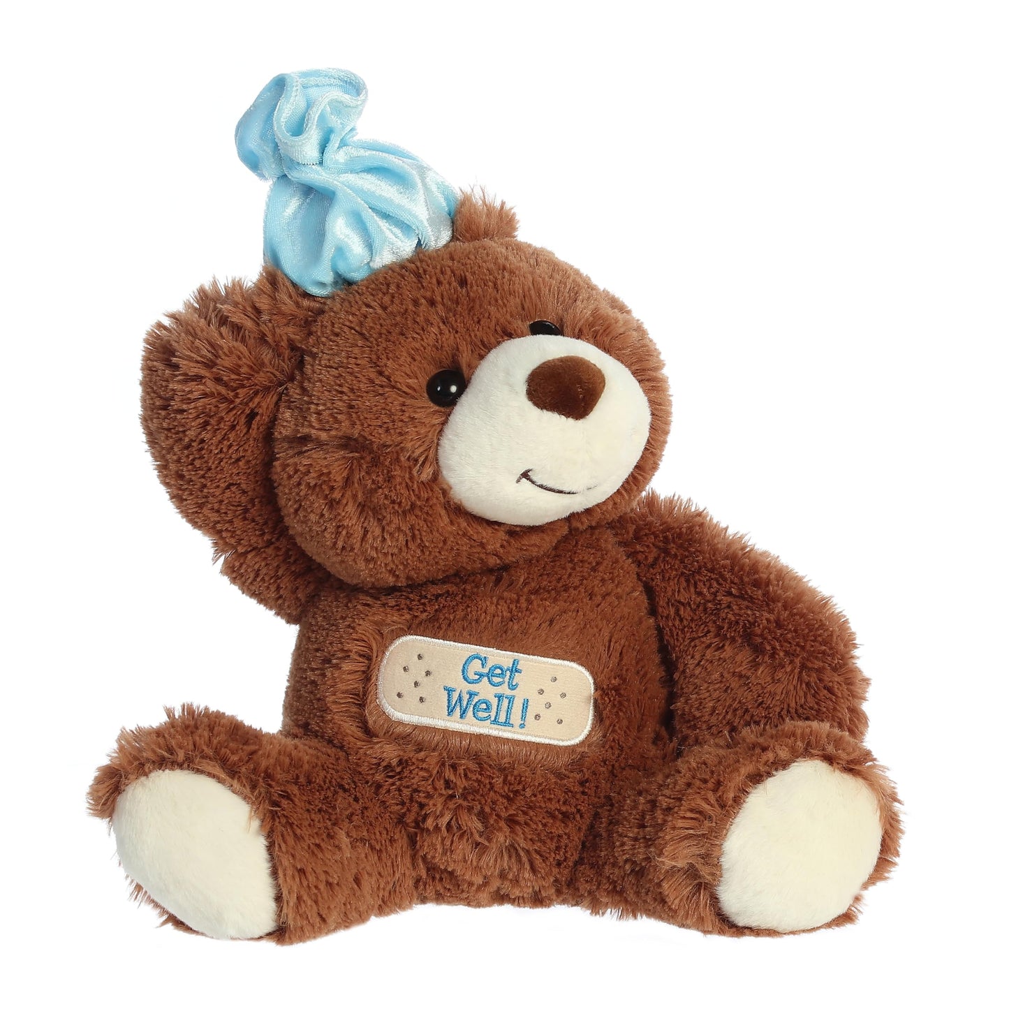 Aurora Snuggly Get Well Bear Stuffed Animal - Comforting Companion - Imaginative Play - Brown 12 Inches