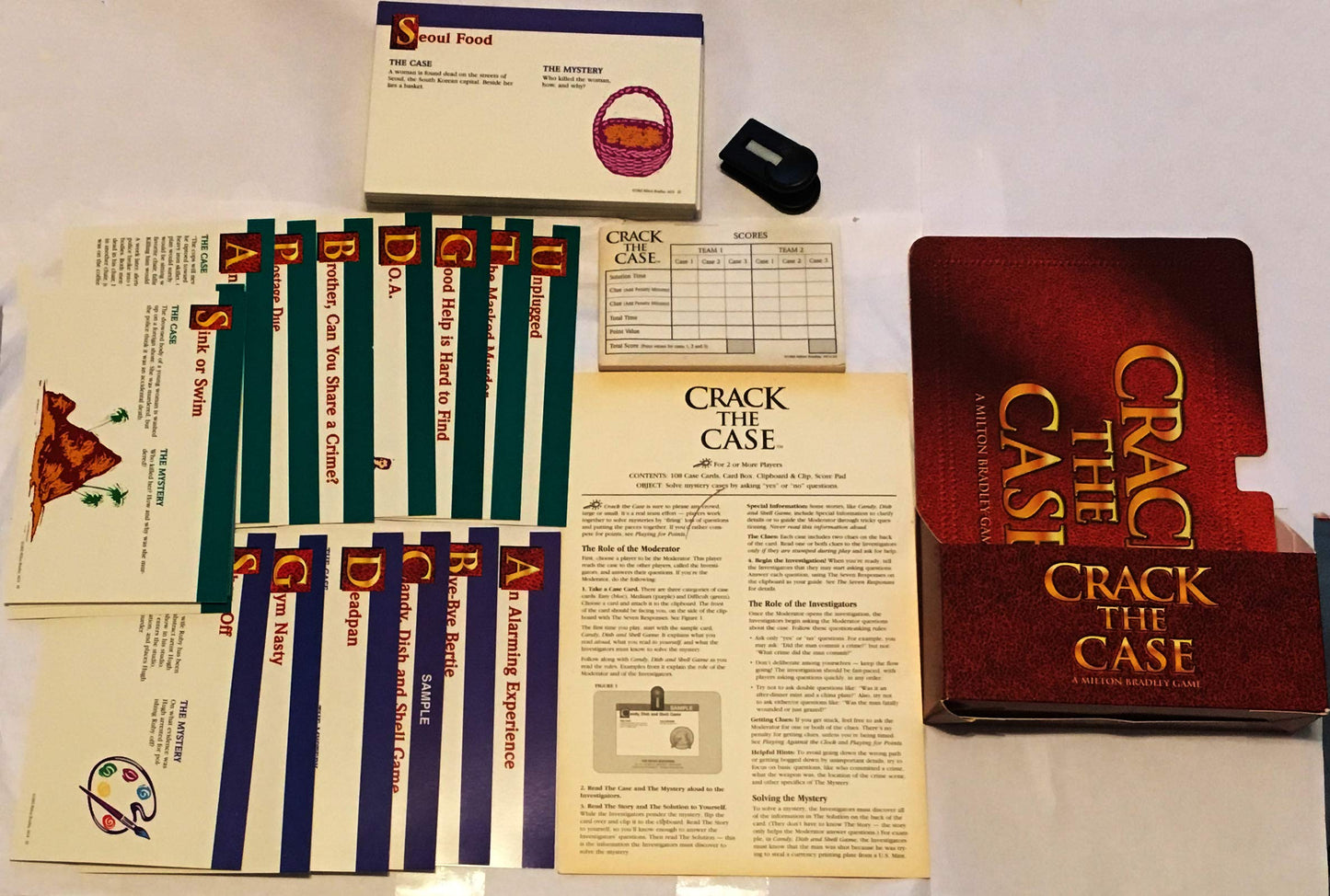 Milton Bradley  The Case ~ A Compendium of Mini-Mysteries