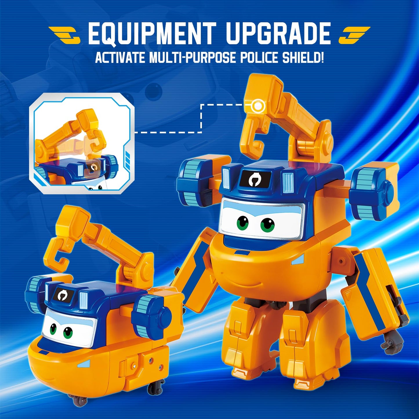 Super Wings Transformer Toys - 5-in-1 Marty Airplane Rescue Bots - Orange - Action Figures for Kids Ages 3-7 - Model YW780234
