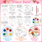 CPicdn 24 Pack Valentines Day Gifts Mini Watercolor Kids Paint Set, DIY Valentines Greeting Card Watercolor Paint Bulk for Boys
