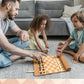 Dn Deconation Portable Travel Chess Set, Small Roll Up Chess Board With Resin Pieces, Traveling Chess Sets For Adults, Kids, Lux