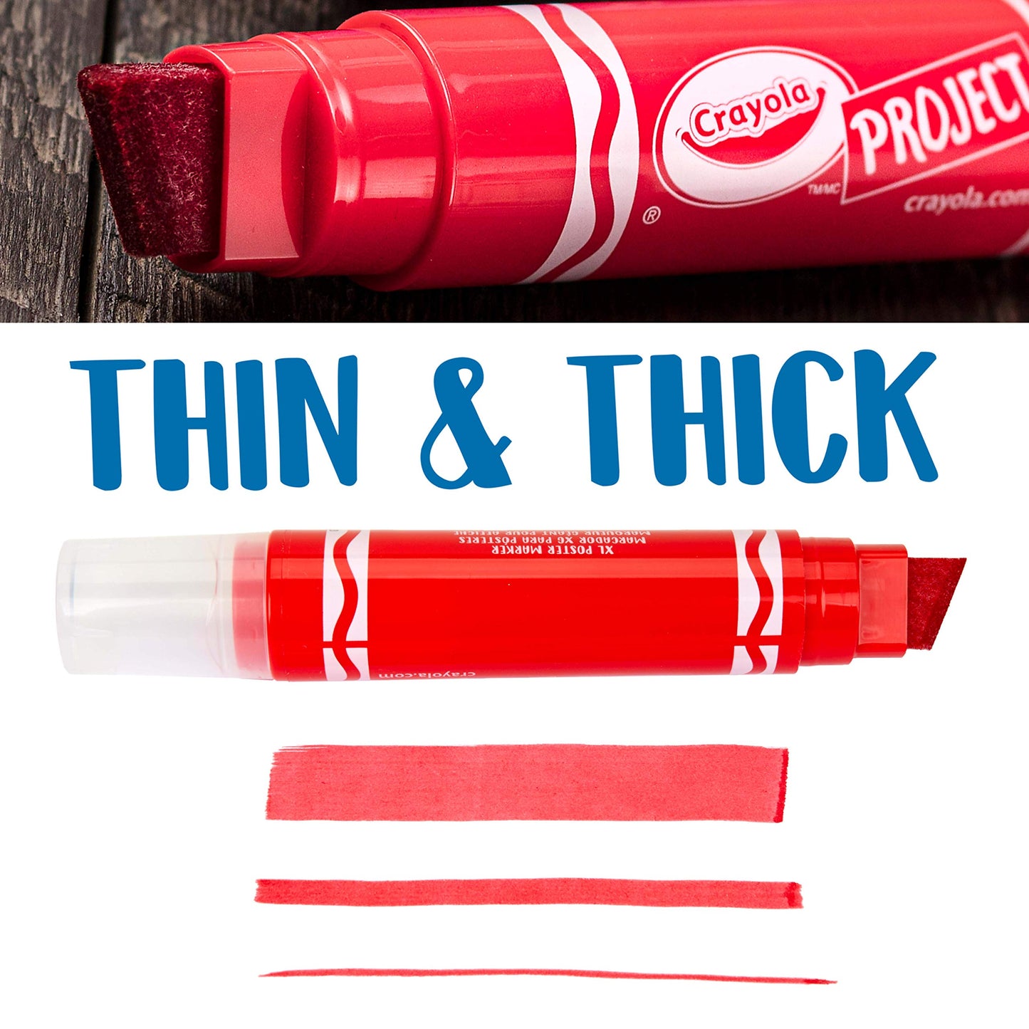 Crayola Project: XL Poster Marker, Red Single ct, Multi