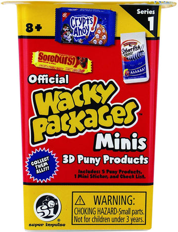 Wacky Packages Minis 5 Pc Blind Box Series 1, Multi
