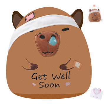 Leyoha Get Well Soon Capybara Plush - Adorable Capybara Stuffed Animal For Recovery, Soft Cuddly Get Well Gift For Kids, 9 Inch