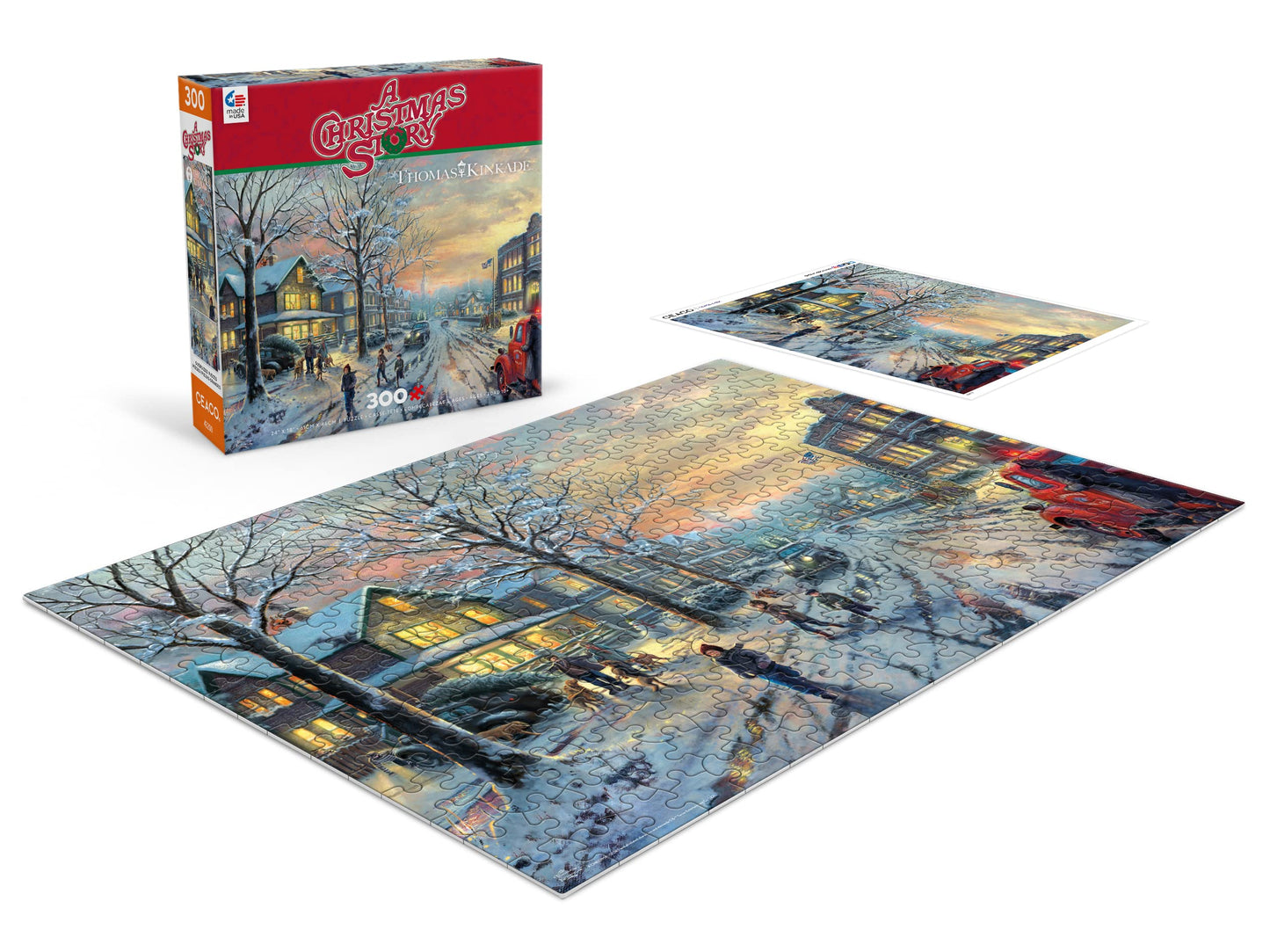 Ceaco 300 Piece Jigsaw Puzzle - Thomas Kinkade Holiday Movies - A Christmas Story - 24 x 18 Size