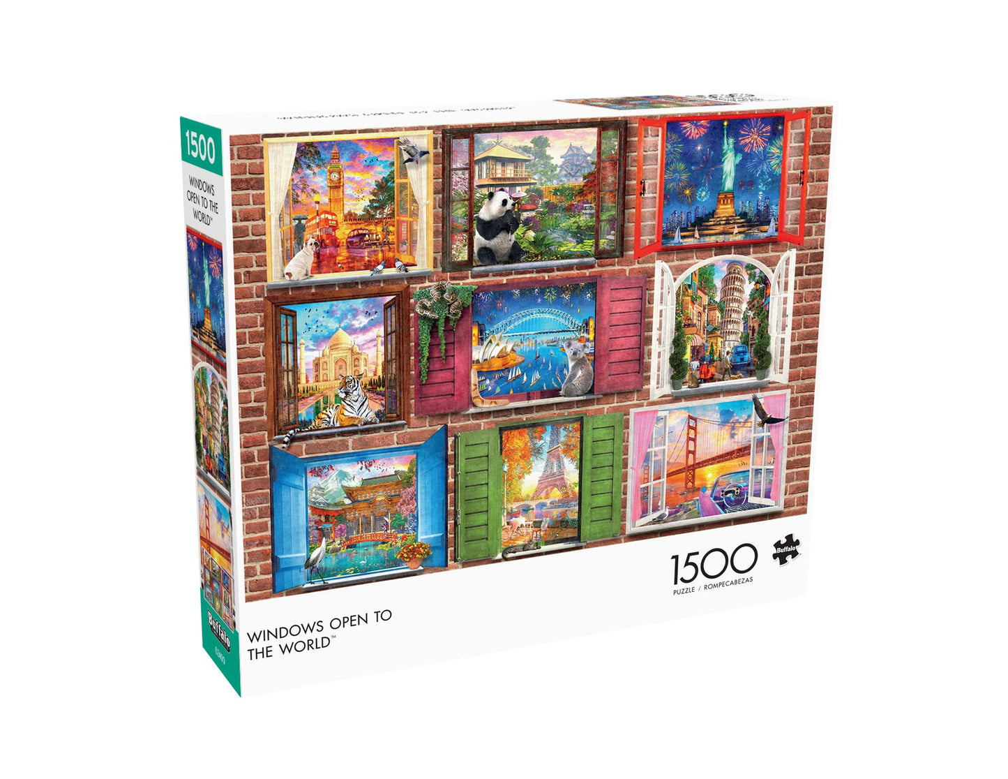 Buffalo Games 1500 Piece Jigsaw Puzzle - Windows Open to The World - Large Multicolor - Challenging Paper Puzzle - Model 2469