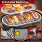Jukudahu Kids Play Kitchen Toys, Bbq Grill With Smoke For Kids Ages 3 4 5 6 7, 2-Layer Barbecue Toys Play Food Set With Sound Li