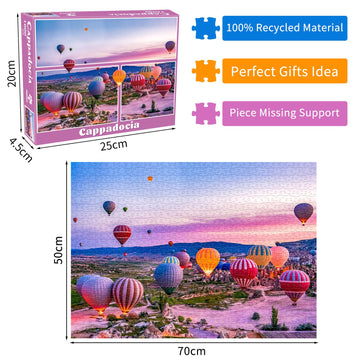Hot Air Balloon Jigsaw Puzzles 1000 Pieces For Adults Turkey Cappadocia 1000 Piece Jigsaw Puzzles For Adults