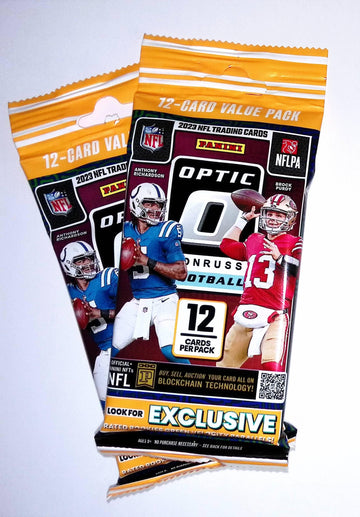 2-2023 Donruss Optic Football Trading Card Value Packs  24 Football Cards Total