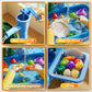 KIZONLY Water Table for Toddlers - Outdoor Play Sink with Pump, Fishing Games - 19.6x12.2x15.7 inches, Plastic, Ages 2-8