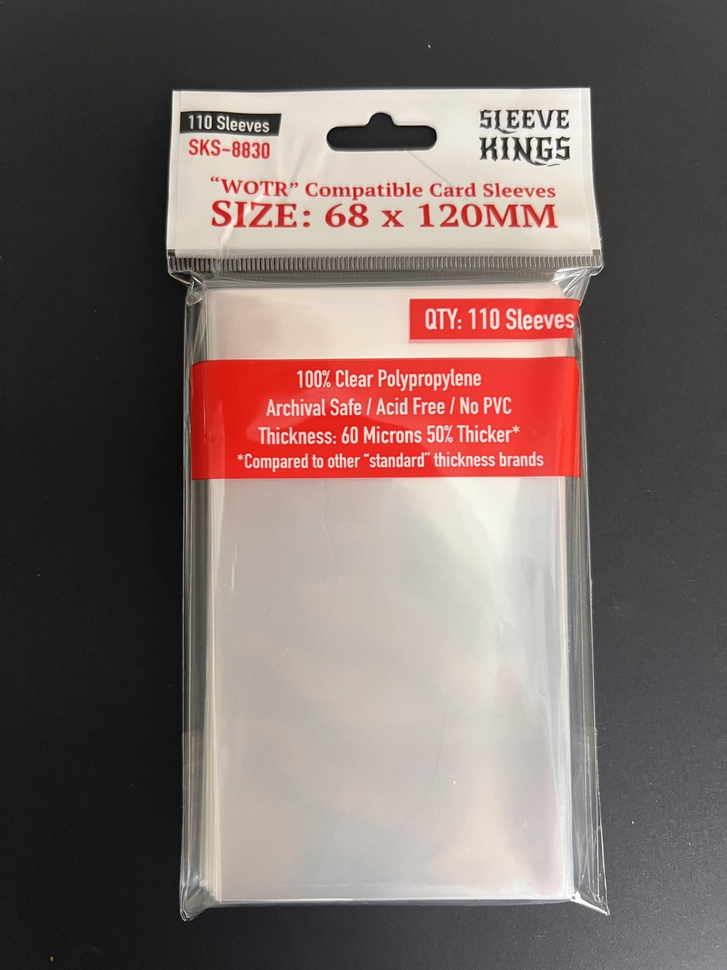 Sleeve Kings ''Wotr Perfect Compatible'' Sleeves 68 X 120 Mm (4X110 Pack, 440 Sleeves)