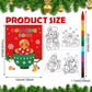 Zhanmai 64 Pcs Christmas Coloring Book with Stacking Crayons for Kids Bulk Santa Claus Snowman Elk Penguin Elf Gingerbread Holid