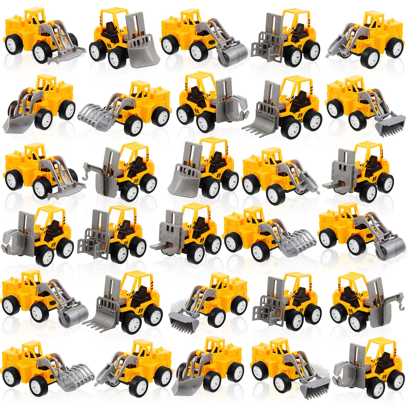 36 Pcs Construction Engineering Trucks Small Construction Toys Construction Pull Back Vehicles Mini Excavator Toys Car Toys Set 