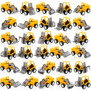 36 Pcs Construction Engineering Trucks Small Construction Toys Construction Pull Back Vehicles Mini Excavator Toys Car Toys Set 