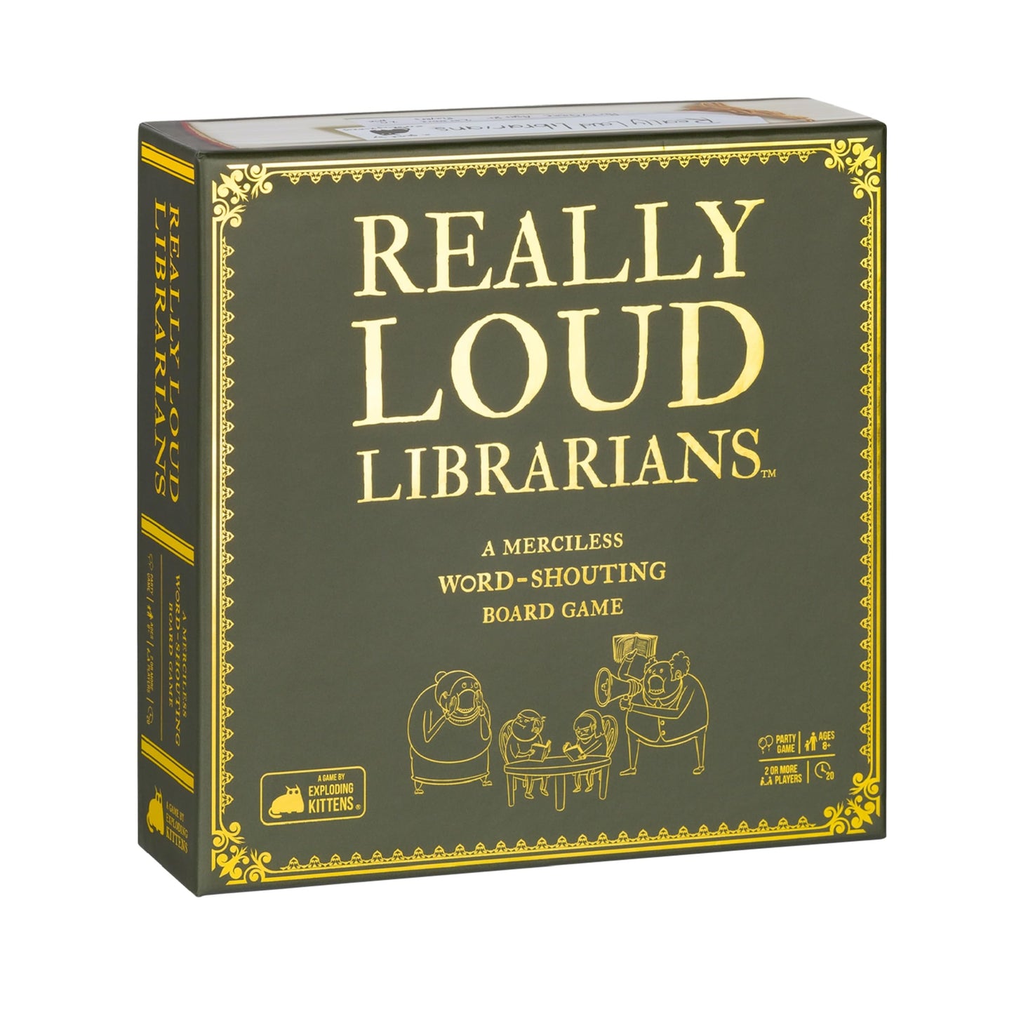 Exploding Kittens Presents Really Loud Librarians - Fast-Paced Board Games For Adults And Kids Age 8 And Up, Perfect Family Night Fun & Parties, Word-Shouting Family Games, Easy To Learn